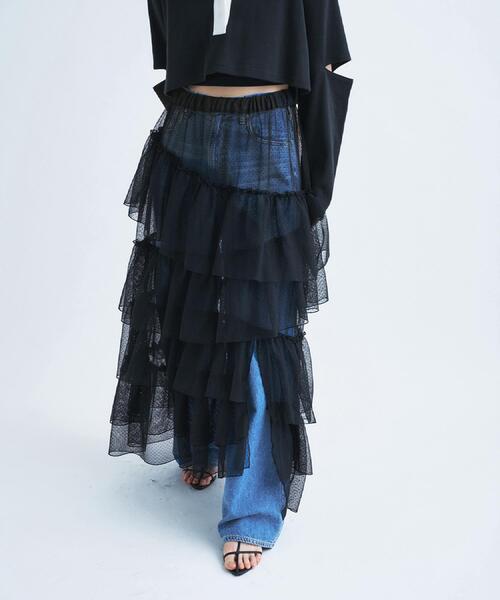 スカート madder madder PONYTAIL DOT TULLE SKIRT M dramatic dot tulle skirt（スカート）｜CODE A（コードエー）の