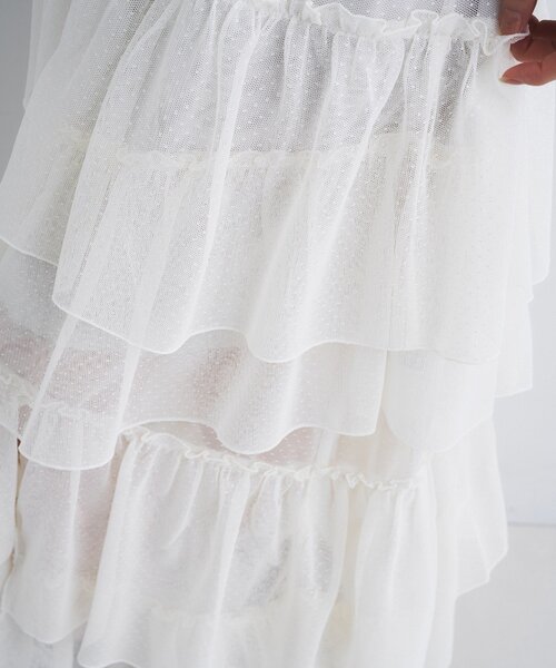 CODE A(コードエー)の「M dramatic dot tulle skirt(スカート・レディース・ホワイト/ブラック・36/34)」の10枚目の写真