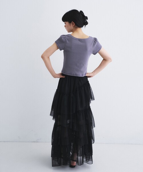 CODE A(コードエー)の「M dramatic dot tulle skirt(スカート・レディース・ホワイト/ブラック・36/34)」の16枚目の写真