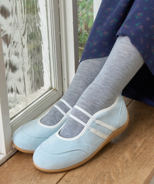 Birthday room(バースデイルーム)の「ラインストラップバレエスニーカー/Line strap ballet sneakers(スニーカー・レディース・アイボリー/ライトブルー/ピンク・SMALL/MEDIUM/LARGE)」の6枚目の写真