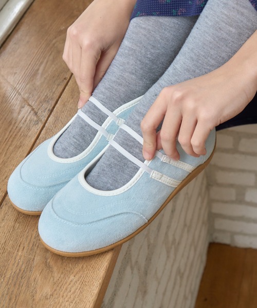 Birthday room(バースデイルーム)の「ラインストラップバレエスニーカー/Line strap ballet sneakers(スニーカー・レディース・アイボリー/ライトブルー/ピンク・SMALL/MEDIUM/LARGE)」の9枚目の写真