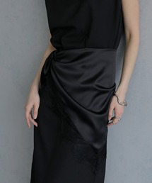 &g'aime（アンジェム）の「【&ｇ'aime 】サテンレーススカーフ　Satin Lace Scarf（ストール/ショール）」