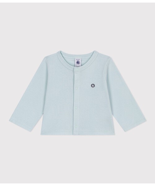 PETIT BATEAU(プチバトー)の「コットンカーディガン(カーディガン/ボレロ・キッズ・ブルー/ライトブルー・12MONTH/18MONTH/24MONTH/36MONTH)」の2枚目の写真
