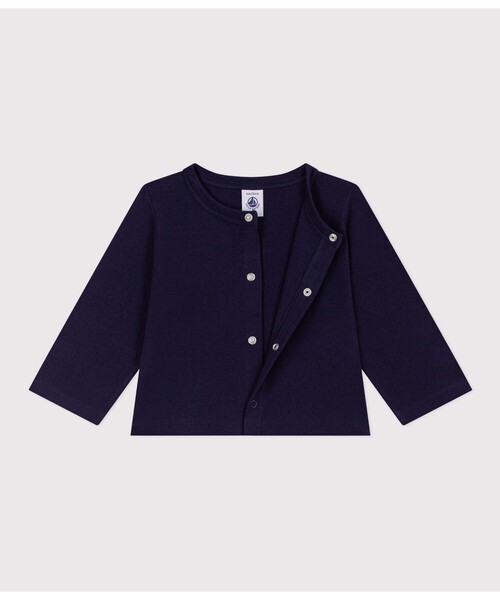 PETIT BATEAU(プチバトー)の「コットンカーディガン(カーディガン/ボレロ・キッズ・ブルー/ライトブルー・12MONTH/18MONTH/24MONTH/36MONTH)」の3枚目の写真