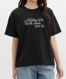 【ハニさら・接触冷感・UVカット】ロゴプリントTシャツ