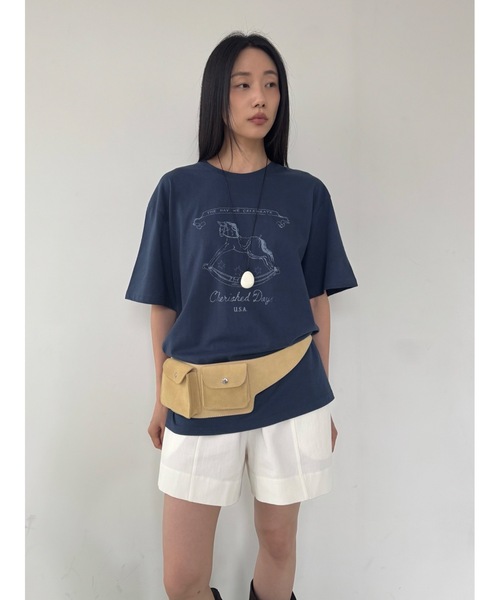 Didot.showroom（ディドット ショールーム）の「ヘリンボーンコットンショートパンツ（その他パンツ・レディース・アイボリー/カーキ/ネイビー・FREE）」の7枚目の写真