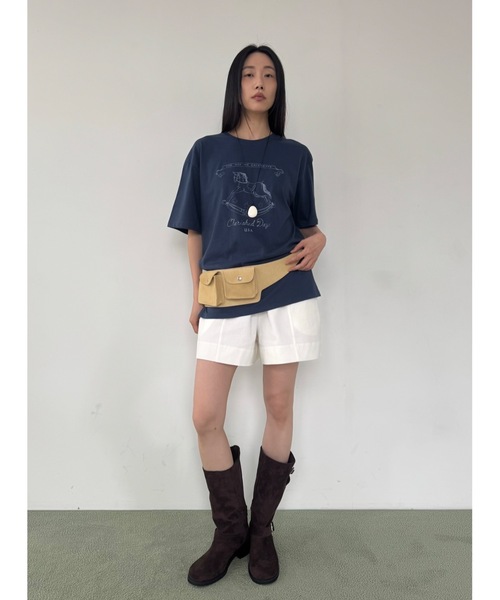 Didot.showroom（ディドット ショールーム）の「ヘリンボーンコットンショートパンツ（その他パンツ・レディース・アイボリー/カーキ/ネイビー・FREE）」の8枚目の写真