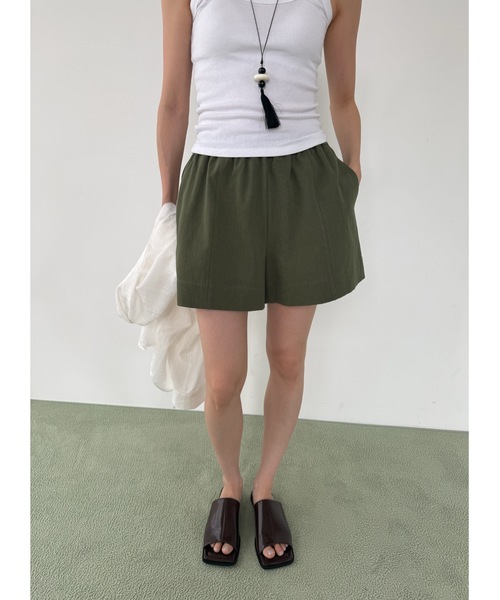 Didot.showroom（ディドット ショールーム）の「ヘリンボーンコットンショートパンツ（その他パンツ・レディース・アイボリー/カーキ/ネイビー・FREE）」の11枚目の写真