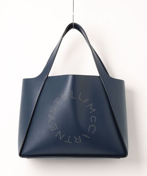 STELLA McCARTNEY（ステラマッカートニー）の「Logo Tote Bag / ロゴ トートバッグ（トートバッグ・レディース・ピンクベージュ/ネイビー・ONE SIZE）」の2枚目の写真