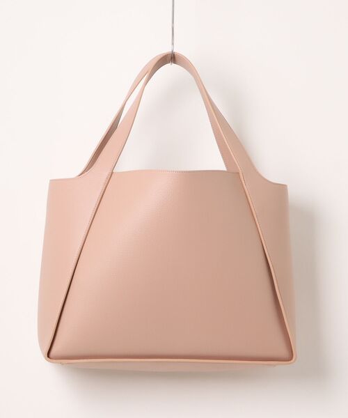 STELLA McCARTNEY（ステラマッカートニー）の「Logo Tote Bag / ロゴ トートバッグ（トートバッグ・レディース・ピンクベージュ/ネイビー・ONE SIZE）」の8枚目の写真