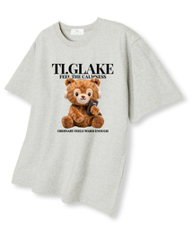ヘッドセットベア オーバーサイズ 半袖Tシャツ オートミール