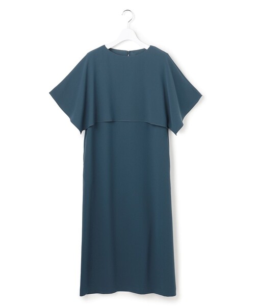 23区 L（ニジュウサンクオオキイサイズ）の「ストレッチジョーゼット ケープ風ワンピース（ワンピース・レディース・ダークブラウン系/ダルブルー系/ネイビー系・44/46）」の10枚目の写真