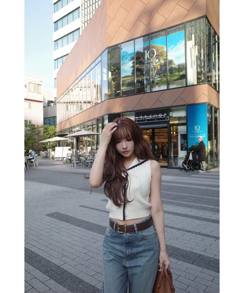 MISTREASS（ミストレアス）の「Sailor color knit tops（ニット/セーター・レディース・ネイビー/アイボリー・FREE）」の12枚目の写真