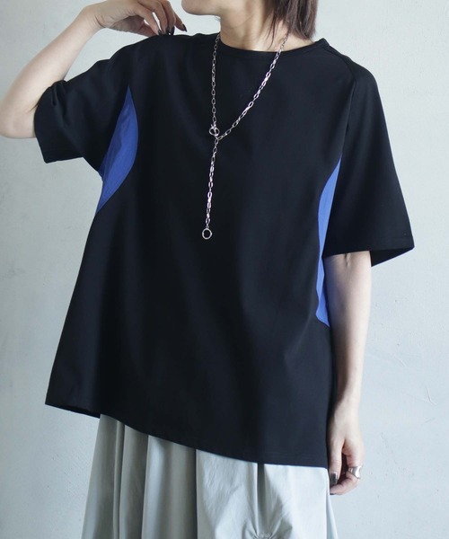 BITTOKO(ビットコ)の「サイドカーブプルオーバー(Tシャツ/カットソー・レディース・イエロー/ブラック/ホワイト・FREE)」の2枚目の写真
