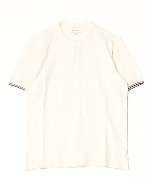 BANANA REPUBLIC FACTORY STORE(バナナリパブリック ファクトリーストア)の「BANANA REPUBLIC FACTORY STORE スタンダードフィット テクスチャード ティップド ヘンリーTシャツ(Tシャツ/カットソー・メンズ・アイボリー/ネイビー・XL/L/M/S)」の5枚目の写真