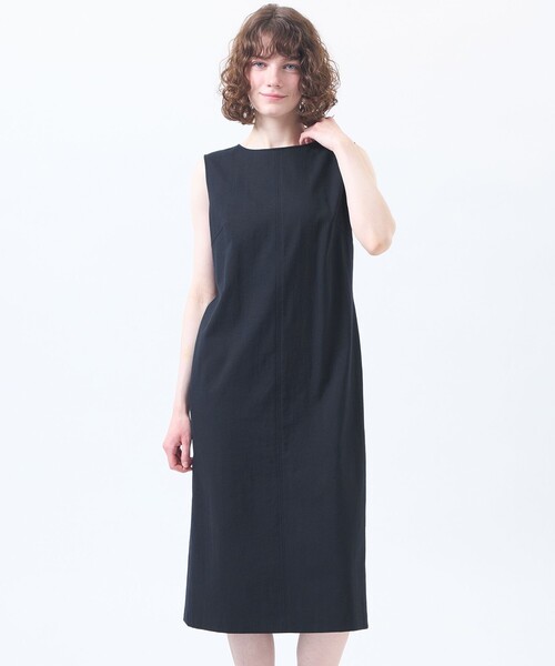 MACKINTOSH PHILOSOPHY(マッキントッシュ フィロソフィー)の「ドライオックスフォードコクーンワンピース(ワンピース・レディース・ブラウン系その他4/ベージュ系その他/ダークネイビー・38/36)」の1枚目の写真