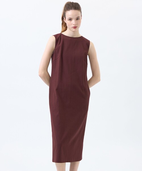 MACKINTOSH PHILOSOPHY(マッキントッシュ フィロソフィー)の「ドライオックスフォードコクーンワンピース(ワンピース・レディース・ブラウン系その他4/ベージュ系その他/ダークネイビー・38/36)」の2枚目の写真