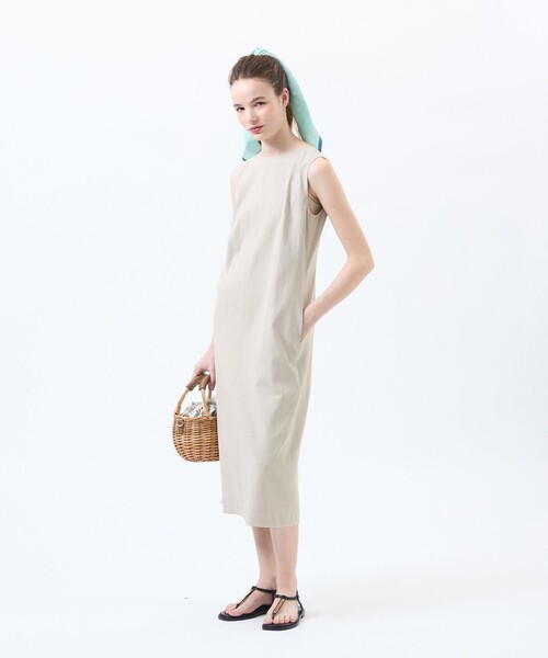 MACKINTOSH PHILOSOPHY(マッキントッシュ フィロソフィー)の「ドライオックスフォードコクーンワンピース(ワンピース・レディース・ブラウン系その他4/ベージュ系その他/ダークネイビー・38/36)」の6枚目の写真