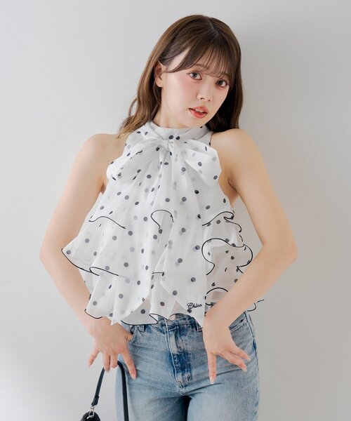 Chico(チコ)の「アメスリティアードブラウス(シャツ/ブラウス・レディース・ホワイト/ピンク/ブラック系その他2/ホワイト系その他2・FREE)」の8枚目の写真