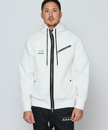 mpa4125-Double-knit Biker parka ジップアップバイカーパーカー(MA2652)