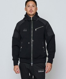 mpa4125-Double-knit Biker parka ジップアップバイカーパーカー(MA2652)