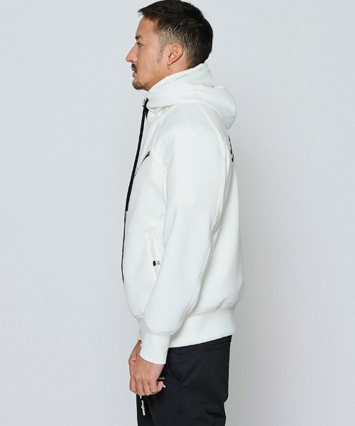 ACANTHUS(アカンサス)の「mpa4125-Double-knit Biker parka ジップアップバイカーパーカー(MA2652)(パーカー・メンズ・ブラック/グレー/ホワイト・XL/L/M/S)」の4枚目の写真