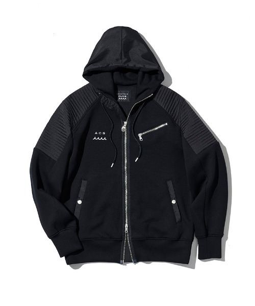 ACANTHUS(アカンサス)の「mpa4125-Double-knit Biker parka ジップアップバイカーパーカー(MA2652)(パーカー・メンズ・ブラック/グレー/ホワイト・XL/L/M/S)」の13枚目の写真