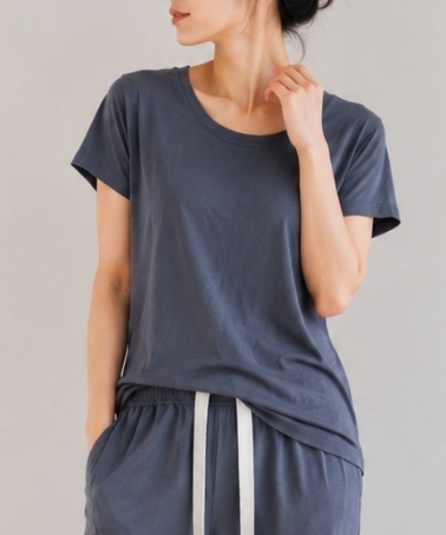 BOODY(ブーディ)の「【 BOODY / ブーディー 】グッドナイト スリープ Tシャツ JEI(Tシャツ/カットソー・レディース・ダークグレー/ブラック/ピンク・S/XS)」の1枚目の写真