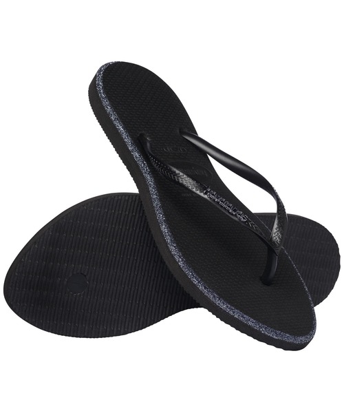 havaianas(ハワイアナス)の「SLIM POINT GLITTER(サンダル・レディース・ブラック系その他/ペールイエロー/サーモンピンク・23cm/25.5cm/24.5cm)」の2枚目の写真