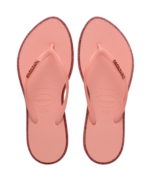 havaianas(ハワイアナス)の「SLIM POINT GLITTER(サンダル・レディース・ブラック系その他/ペールイエロー/サーモンピンク・23cm/25.5cm/24.5cm/22cm)」の4枚目の写真