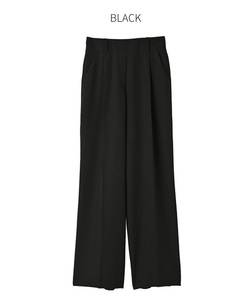STYLE DELI(スタイルデリ)の「サラッと涼感ストレートタックパンツ73cm(スラックス・レディース・サンドグレー/ブラック・L/FREE)」の17枚目の写真