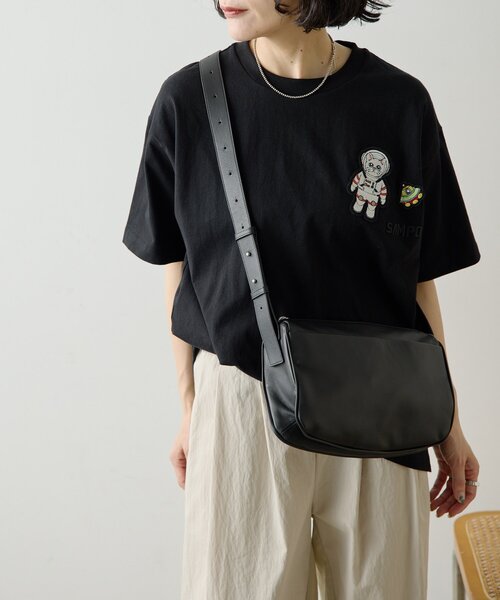 ear PAPILLONNER(イアパピヨネ)の「sampo×earコラボスワローマチショルダーバッグS《本革》(ショルダーバッグ・レディース・キャメル/ブラック・FREE)」の6枚目の写真