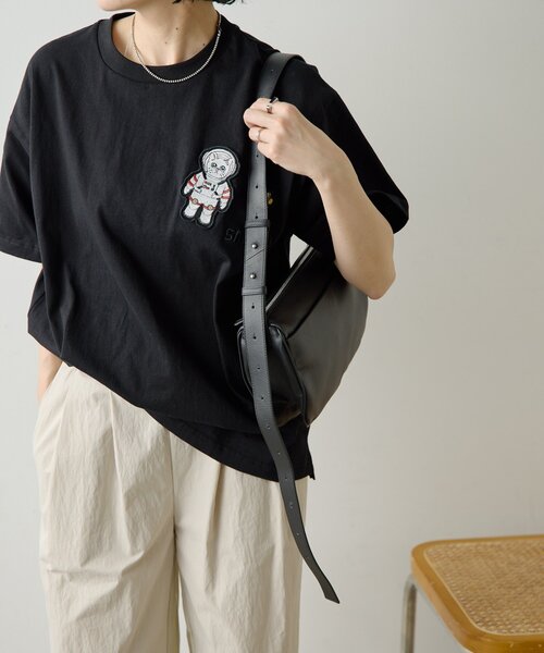 ear PAPILLONNER(イアパピヨネ)の「sampo×earコラボスワローマチショルダーバッグS《本革》(ショルダーバッグ・レディース・キャメル/ブラック・FREE)」の22枚目の写真