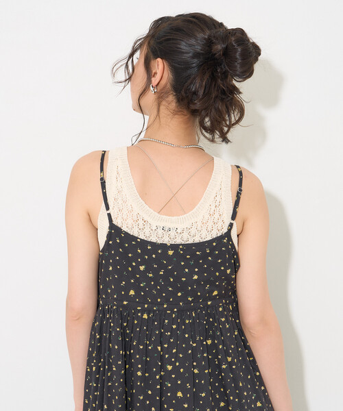 FREAK'S STORE(フリークスストア)の「インドボイル リボン 2wayキャミワンピース(ワンピース・レディース・レッド/その他2/オフホワイト/ブラック・フリ-)」の7枚目の写真