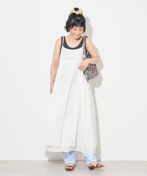 FREAK'S STORE(フリークスストア)の「インドボイル リボン 2wayキャミワンピース(ワンピース・レディース・レッド/その他2/オフホワイト/ブラック・フリ-)」の12枚目の写真