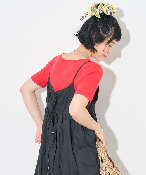 FREAK'S STORE（フリークスストア）の「インドボイル リボン 2wayキャミワンピース（ワンピース・レディース・レッド/その他2/オフホワイト/ブラック・ﾌﾘ-）」の9枚目の写真