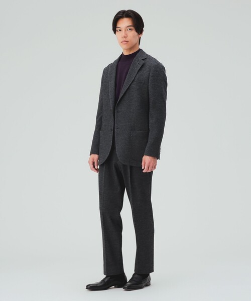 BEAMS HEART(ビームスハート)の「ウールジャージ ジャケット(セットアップ対応・ストレッチ)(テーラードジャケット・メンズ・ネイビー/チャコールグレー・X-LARGE/LARGE/MEDIUM/SMALL)」の4枚目の写真