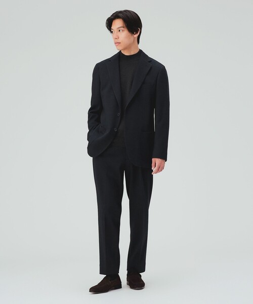 BEAMS HEART(ビームスハート)の「ウールジャージ ジャケット(セットアップ対応・ストレッチ)(テーラードジャケット・メンズ・ネイビー/チャコールグレー・X-LARGE/LARGE/MEDIUM/SMALL)」の7枚目の写真
