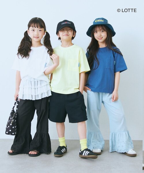 CIAOPANIC TYPY（チャオパニックティピー）の「【KIDS】【TYPY×LOTTE板ガム】持続冷感バックロゴクールミントTEE（Tシャツ/カットソー・キッズ・チャコールグレー/ブルー/ホワイト/イエロー・110/130/150）」の5枚目の写真