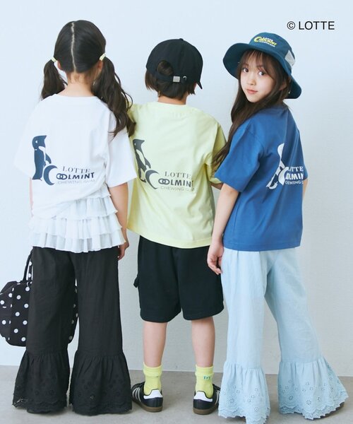 CIAOPANIC TYPY（チャオパニックティピー）の「【KIDS】【TYPY×LOTTE板ガム】持続冷感バックロゴクールミントTEE（Tシャツ/カットソー・キッズ・チャコールグレー/ブルー/ホワイト/イエロー・110/130/150）」の6枚目の写真