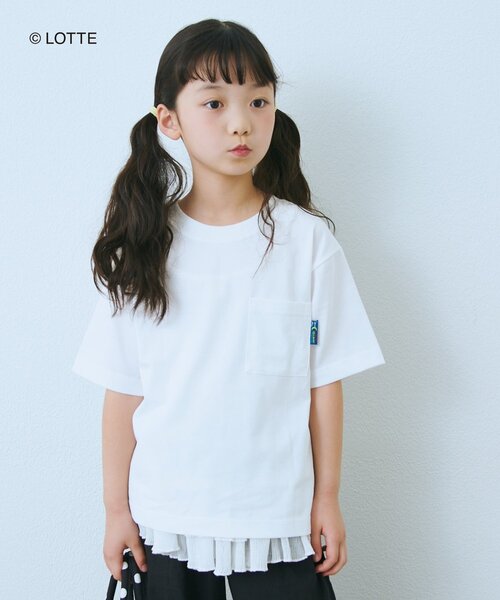 CIAOPANIC TYPY（チャオパニックティピー）の「【KIDS】【TYPY×LOTTE板ガム】持続冷感バックロゴクールミントTEE（Tシャツ/カットソー・キッズ・チャコールグレー/ブルー/ホワイト/イエロー・110/130/150）」の8枚目の写真