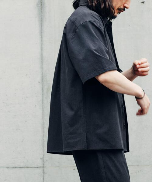 ITEMS URBANRESEARCH(アイテムズ アーバンリサーチ)の「『接触冷感/速乾/イージーケア』WINDY MESH ショートスリーブ シャツ(シャツ/ブラウス・メンズ・ネイビー/その他1/ブラック/チャコールグレー・MEDIUM/LARGE/X-LARGE)」の7枚目の写真