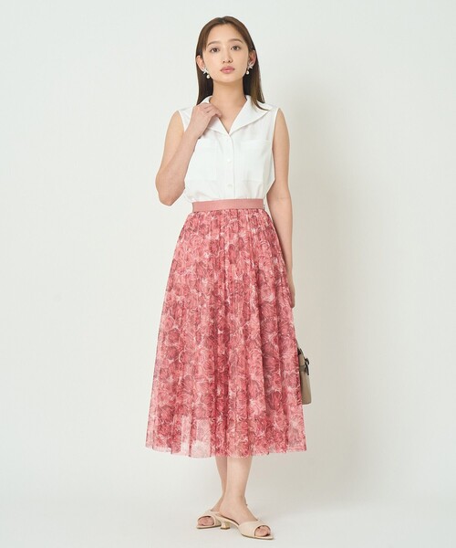 ANAYI(アナイ)の「Moon Shell プリント消しプリーツ スカート(スカート・レディース・ピンク/ブルー・36/38/34)」の18枚目の写真