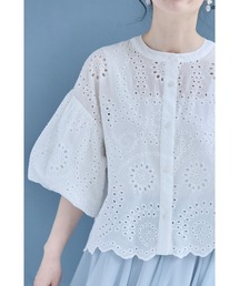 nowos パンチングレースブラウス パンチングレース」に該当するファッション通販 - ZOZOTOWN