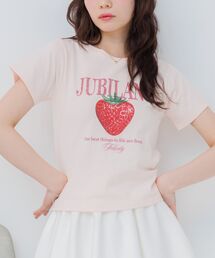 ストロベリープリントTシャツ