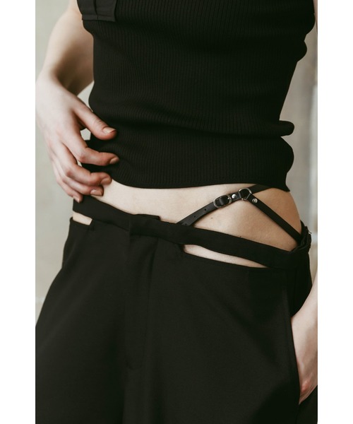 Knuth Marf(クヌースマーフ)の「spaghetti pants(スラックス・レディース・ブラック・X-SMALL/SMALL)」の2枚目の写真