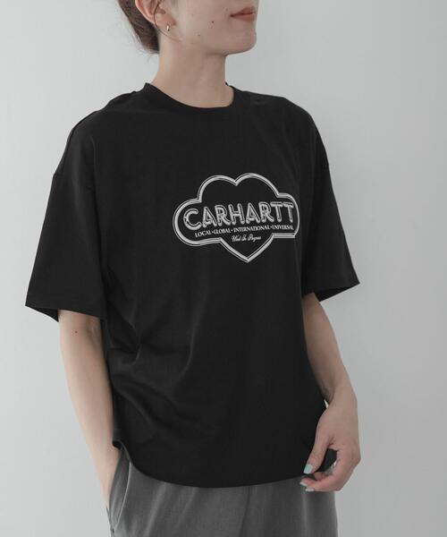 Carhartt(カーハート)の「CARHARTT SHORT-SLEEVE CLOUD HEART T-SHIRTS(Tシャツ/カットソー・レディース・ブラック/ホワイト・MEDIUM/SMALL)」の1枚目の写真