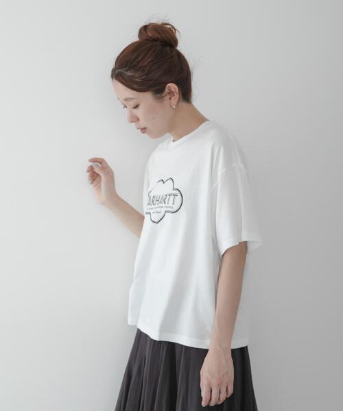 Carhartt(カーハート)の「CARHARTT SHORT-SLEEVE CLOUD HEART T-SHIRTS(Tシャツ/カットソー・レディース・ブラック/ホワイト・MEDIUM/SMALL)」の4枚目の写真