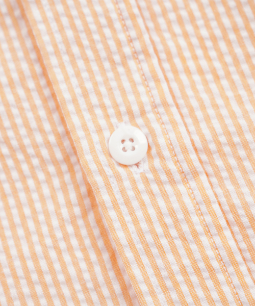 FRIZMWORKS（フリズムワークス）の「OG STRIPE SEERSUCKER HALF SHIRT _ ORANGE（シャツ/ブラウス・メンズ・その他・SMALL/MEDIUM/LARGE/X-LARGE）」の5枚目の写真