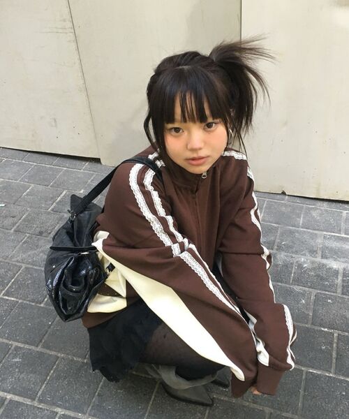 AMESWORLDWIDE(アメスワールドワイド)の「LACE TRACK ZIP-UP BROWN(その他アウター・レディース・その他・FREE)」の11枚目の写真
